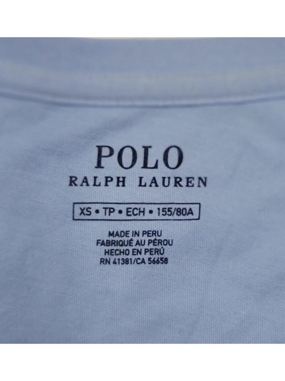 Polo Ralph Lauren Womens XS Light Blue V Neck T Shirt Classic Fit Cotton Tee - Picture 2 of 6